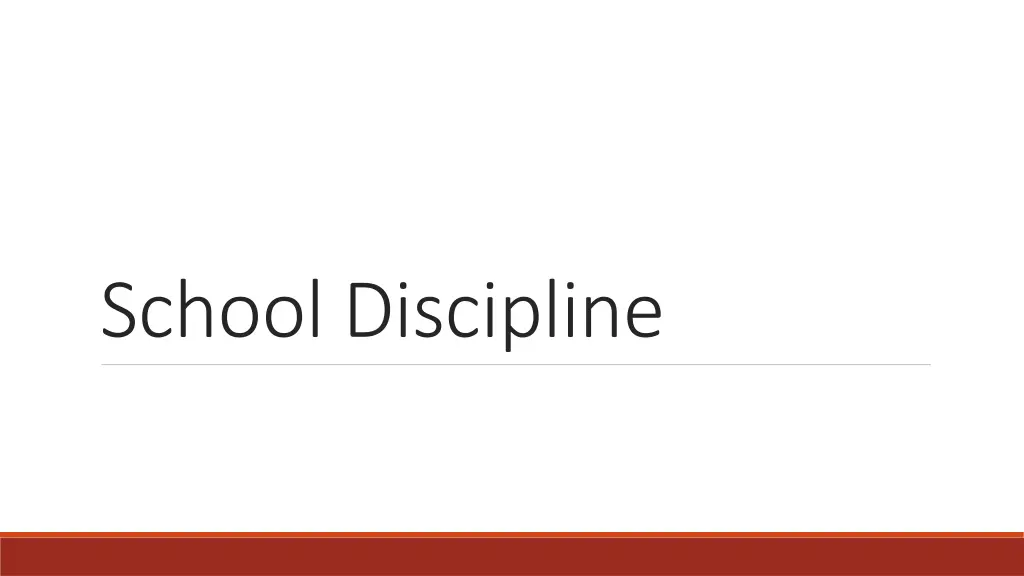 school discipline