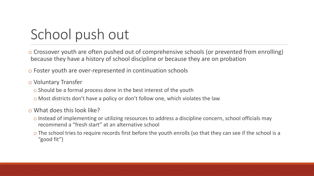 school push out
