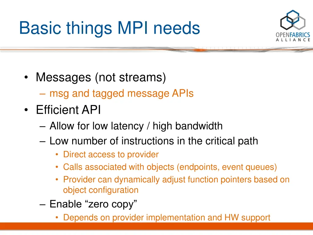 basic things mpi needs