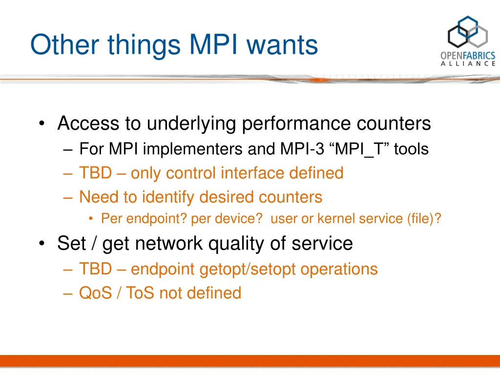other things mpi wants 5