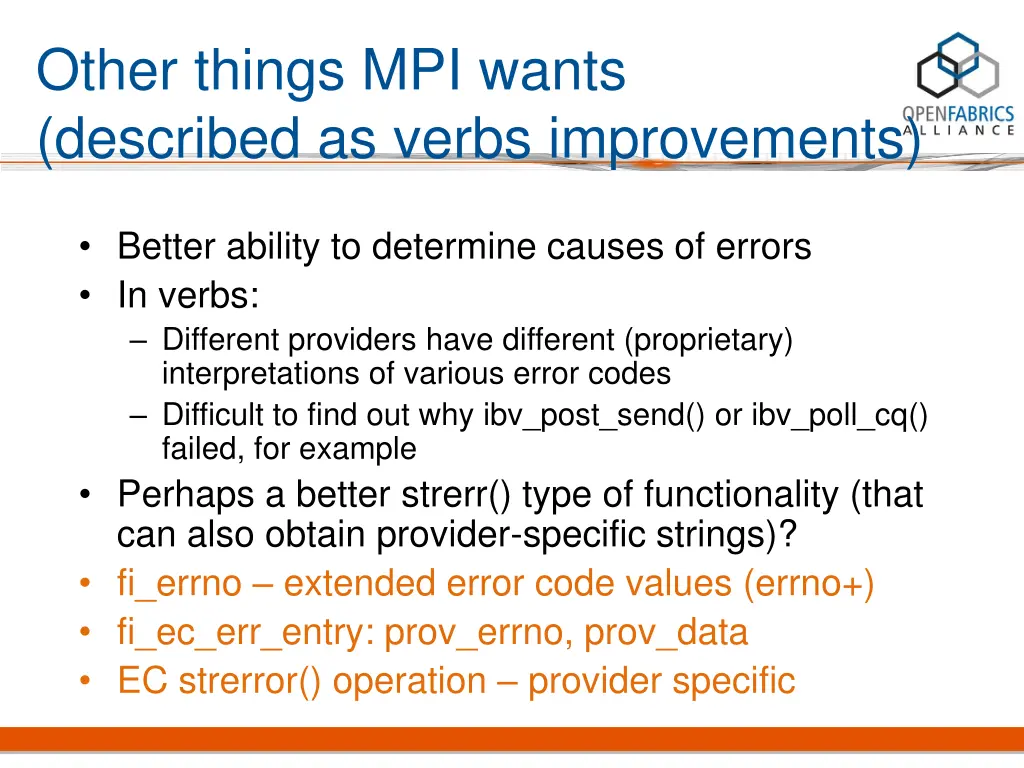 other things mpi wants described as verbs 6