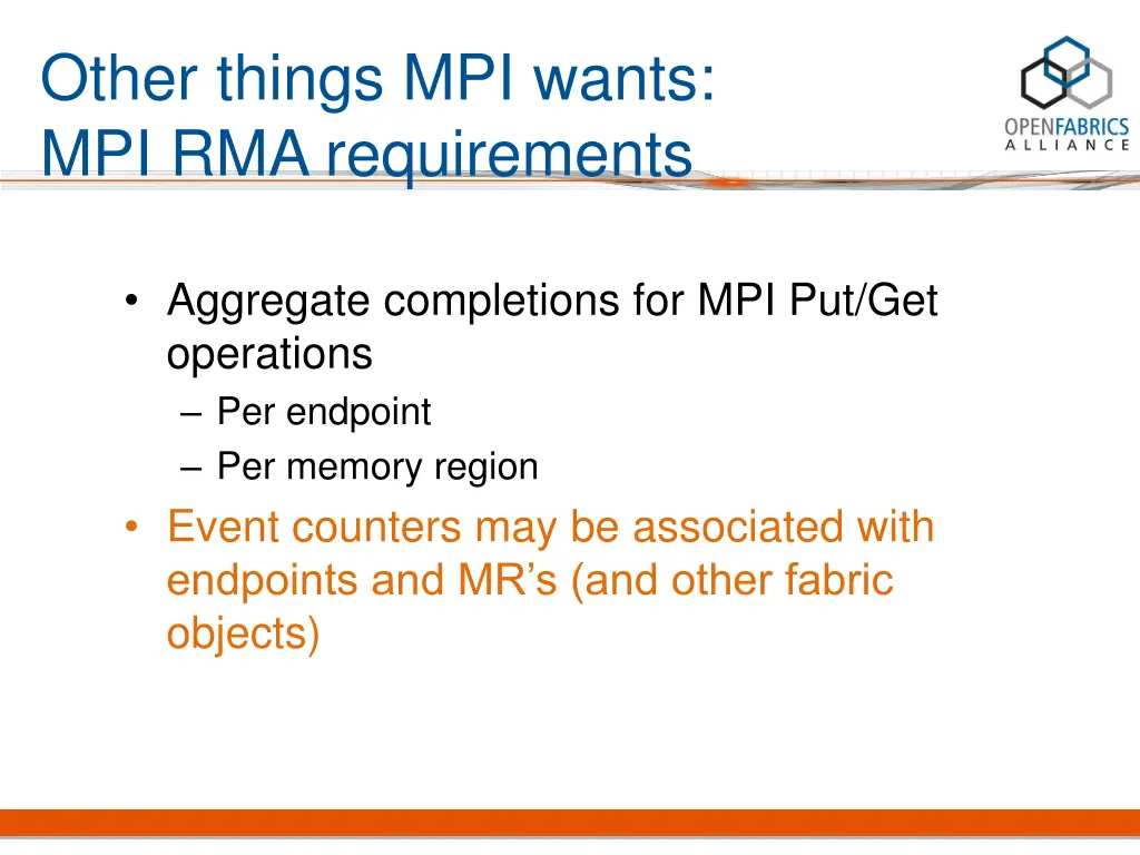 other things mpi wants mpi rma requirements 1