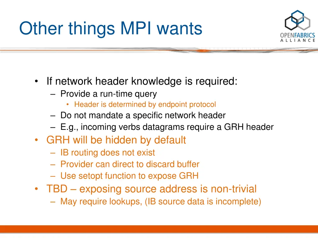 other things mpi wants