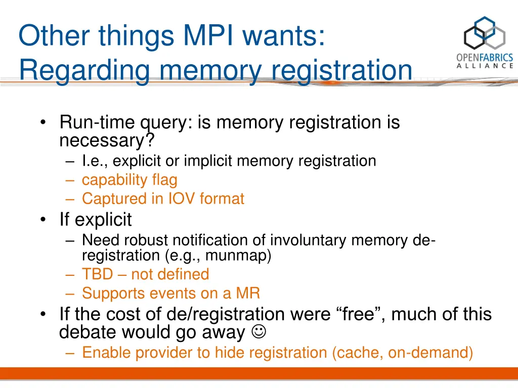 other things mpi wants regarding memory