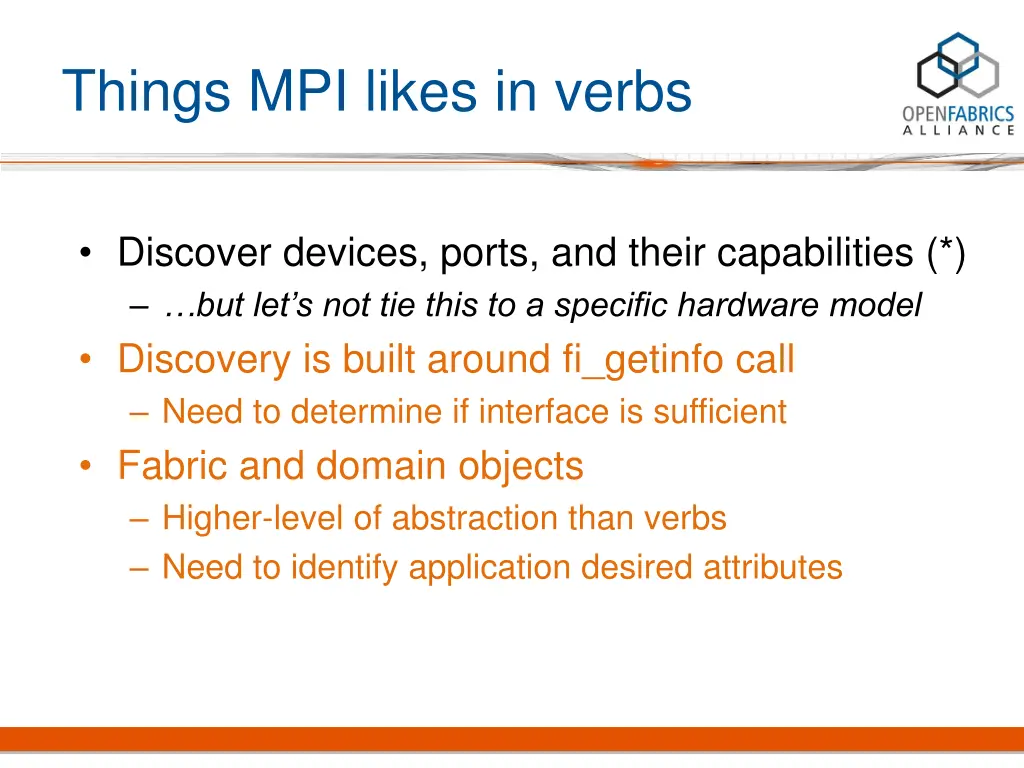 things mpi likes in verbs 3