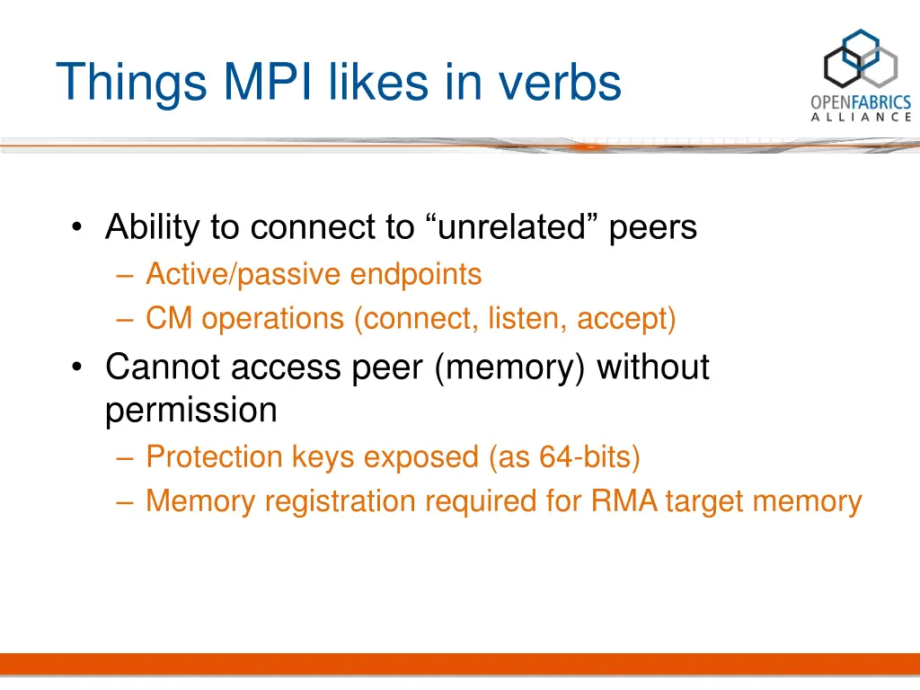 things mpi likes in verbs 6