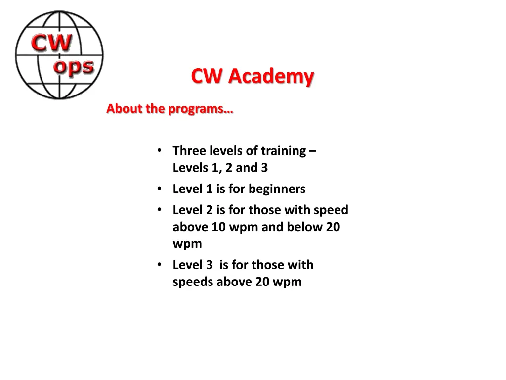 cw academy 1