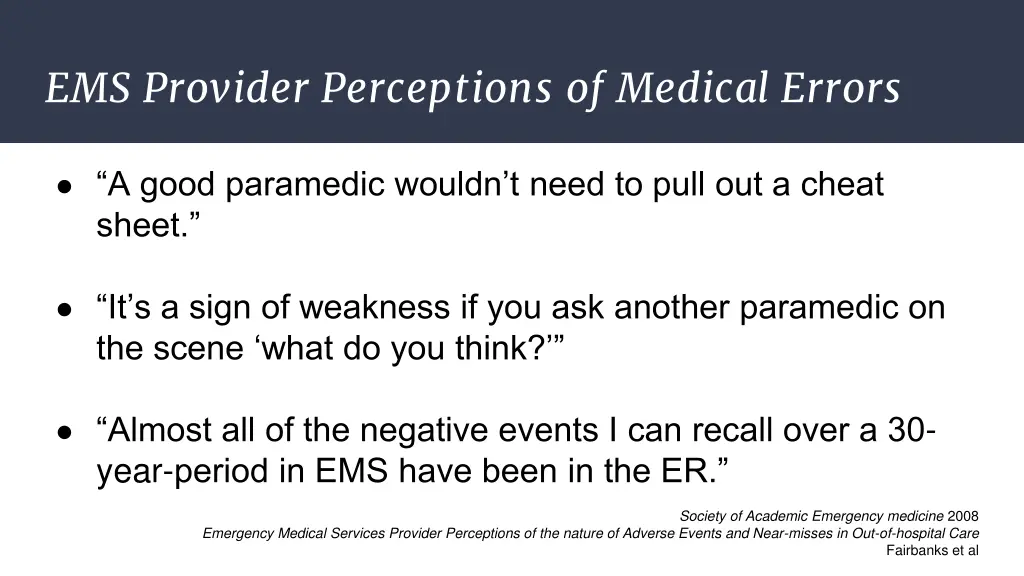 ems provider perceptions of medical errors 1