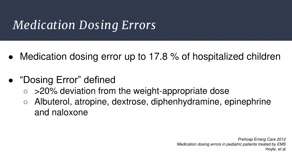 medication dosing errors