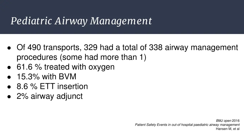 pediatric airway management