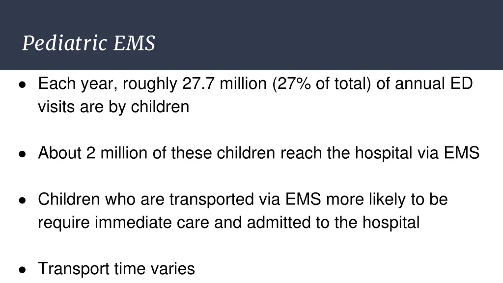 pediatric ems