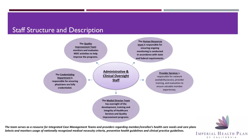 staff structure and description