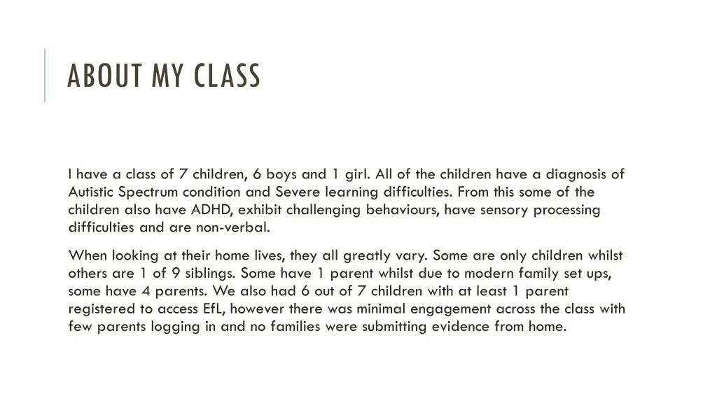 about my class