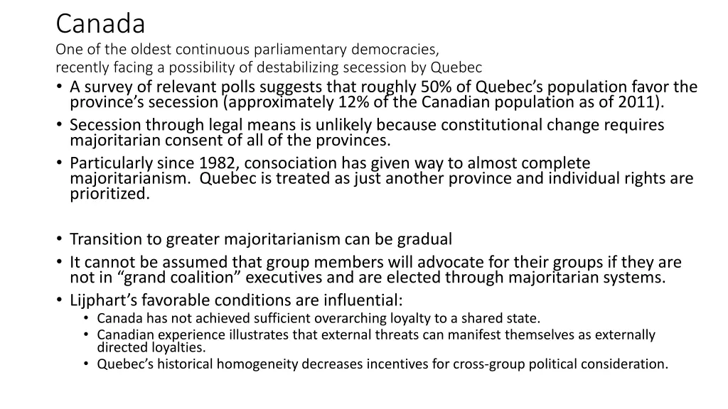 canada one of the oldest continuous parliamentary