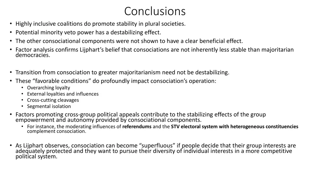 conclusions