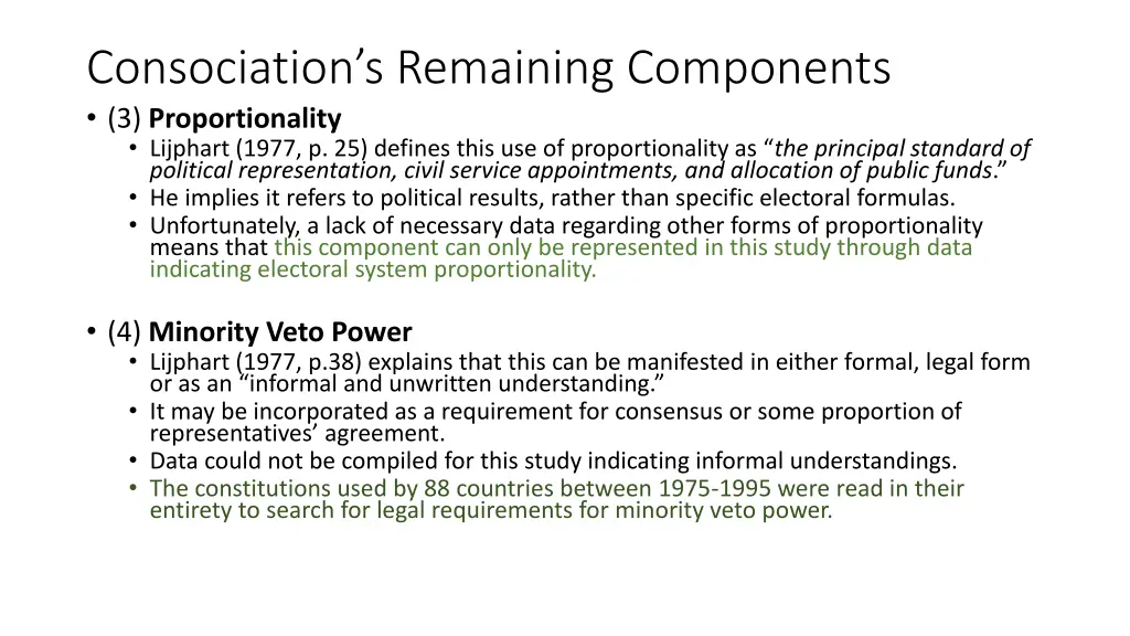 consociation s remaining components