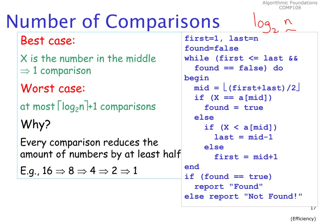algorithmic foundations comp108 16