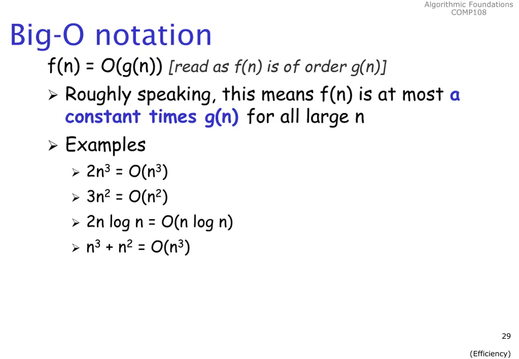 algorithmic foundations comp108 28