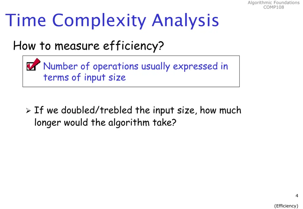 algorithmic foundations comp108 3