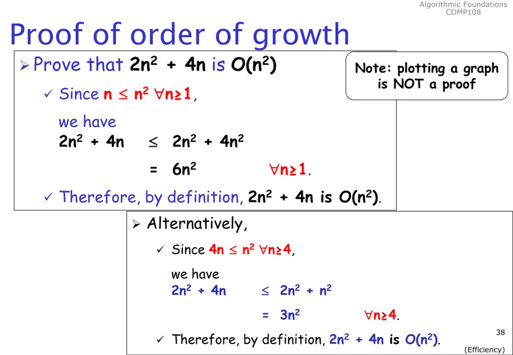 algorithmic foundations comp108 36