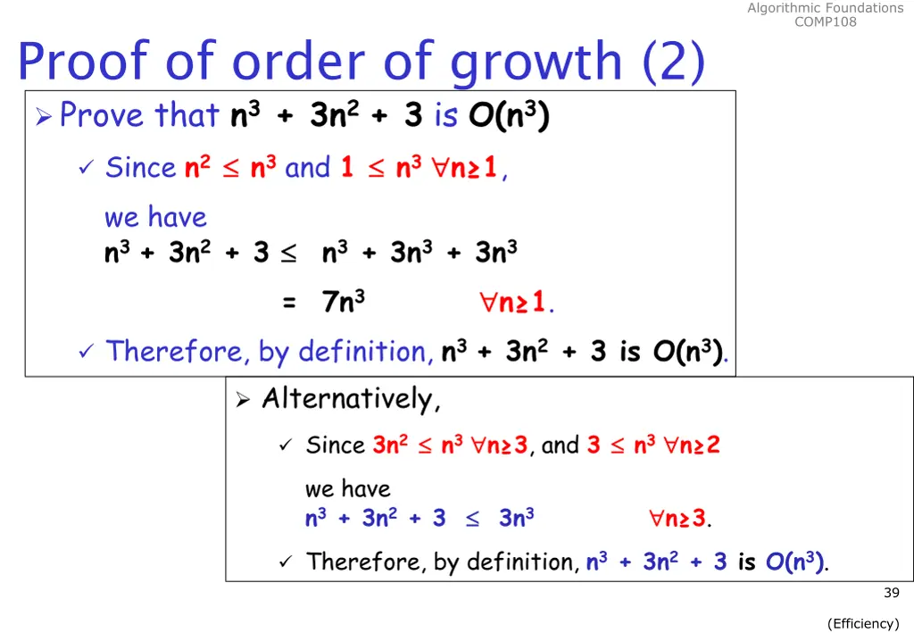 algorithmic foundations comp108 37