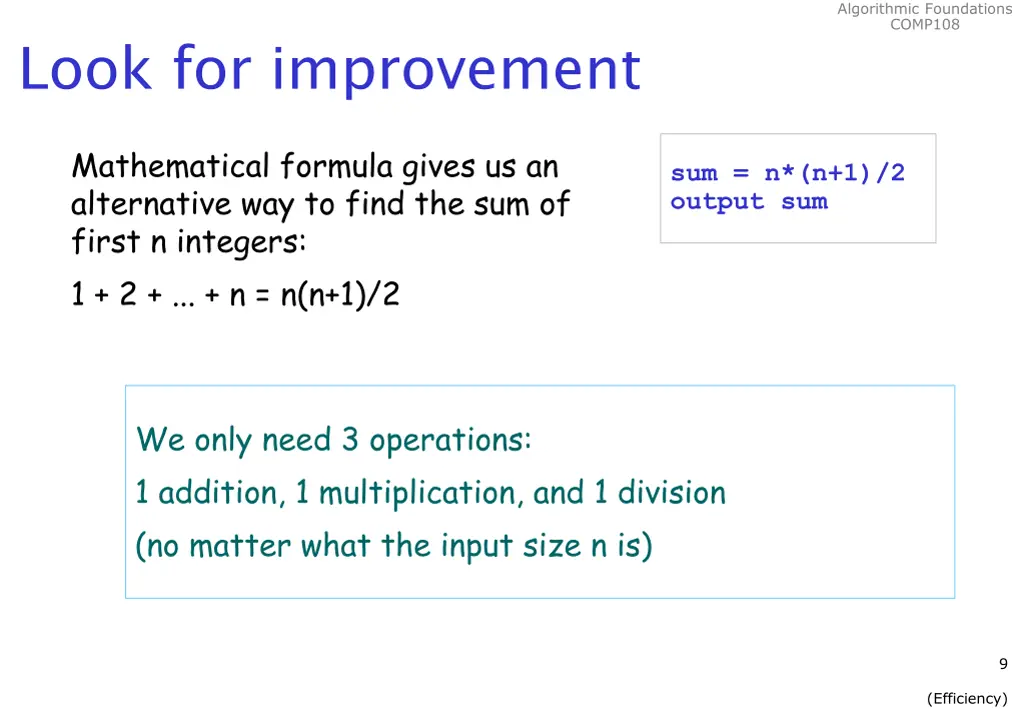 algorithmic foundations comp108 8