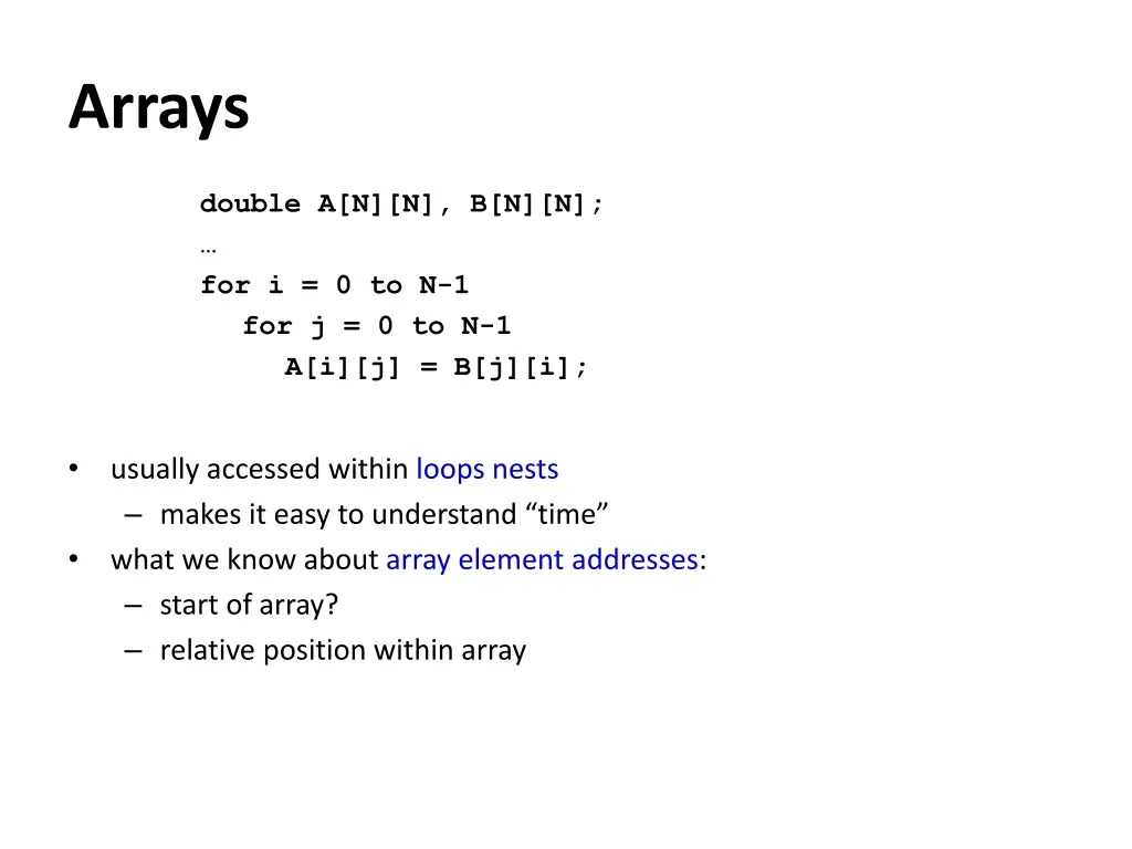 arrays