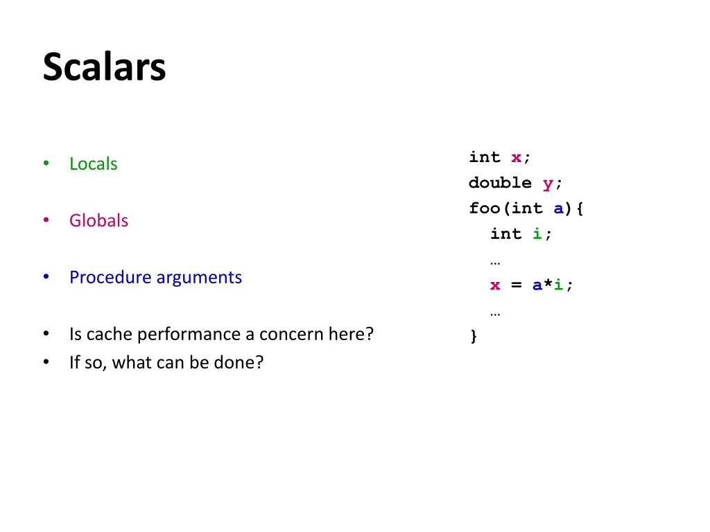scalars