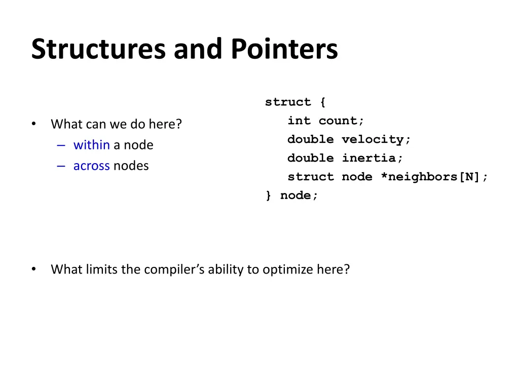 structures and pointers