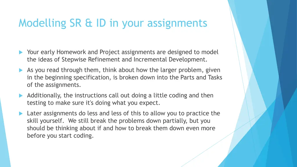modelling sr id in your assignments
