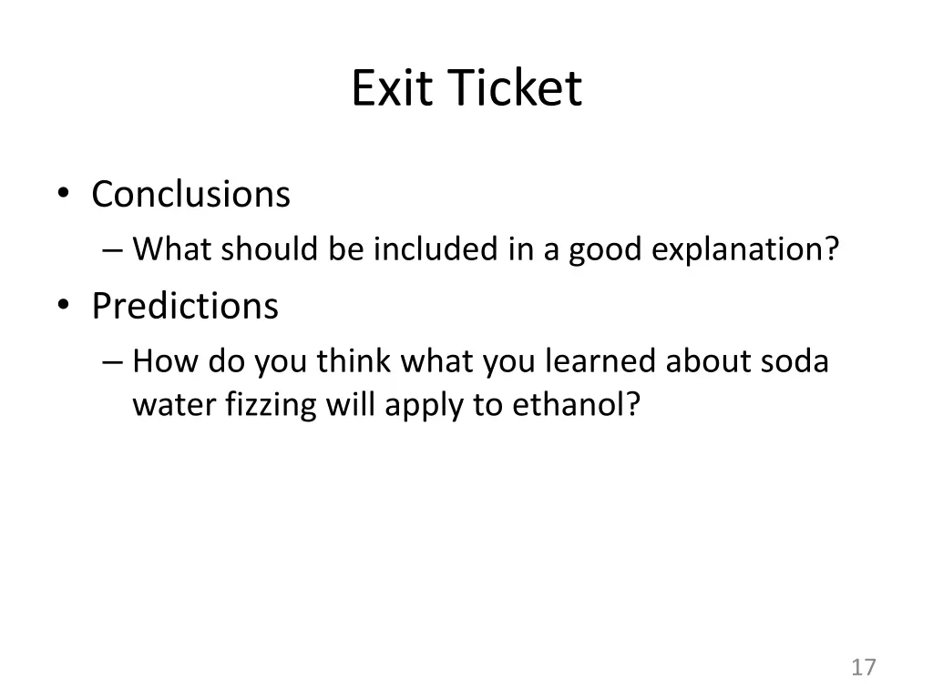 exit ticket
