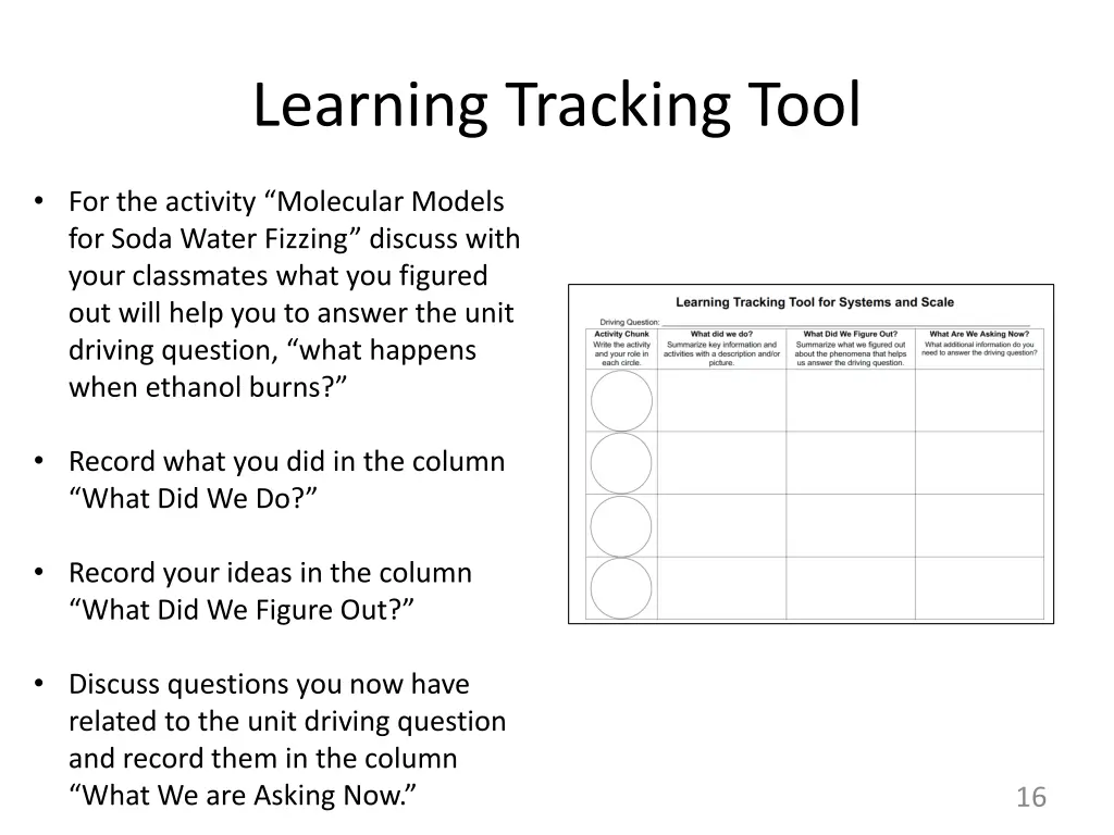 learning tracking tool