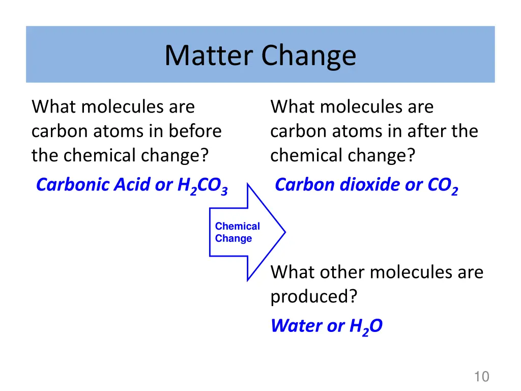 matter change 1
