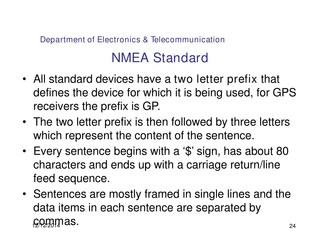 department of electronics telecommunication nmea 1