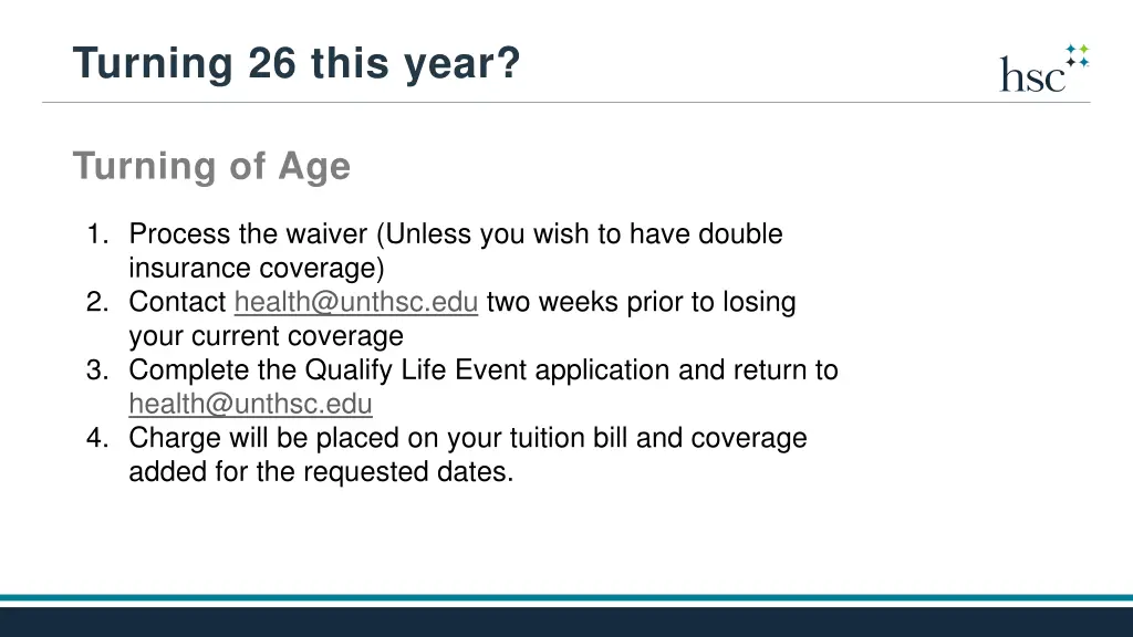 turning 26 this year