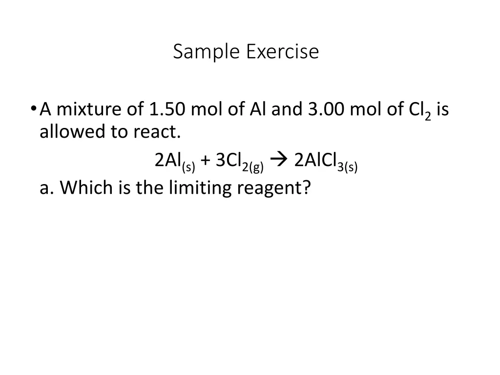 sample exercise 1
