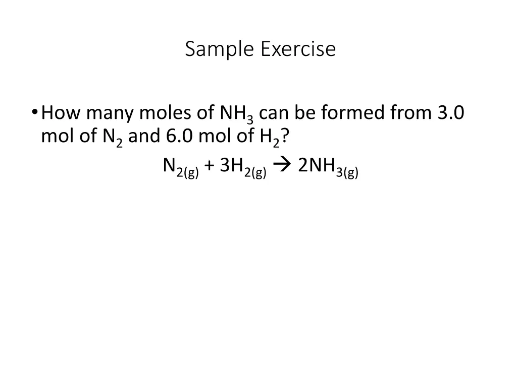 sample exercise