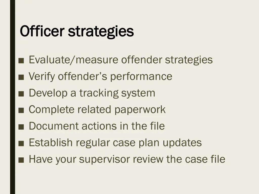 officer strategies officer strategies