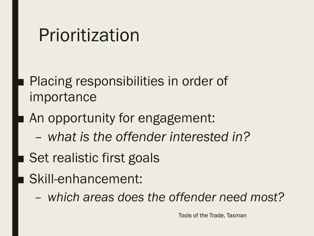 prioritization