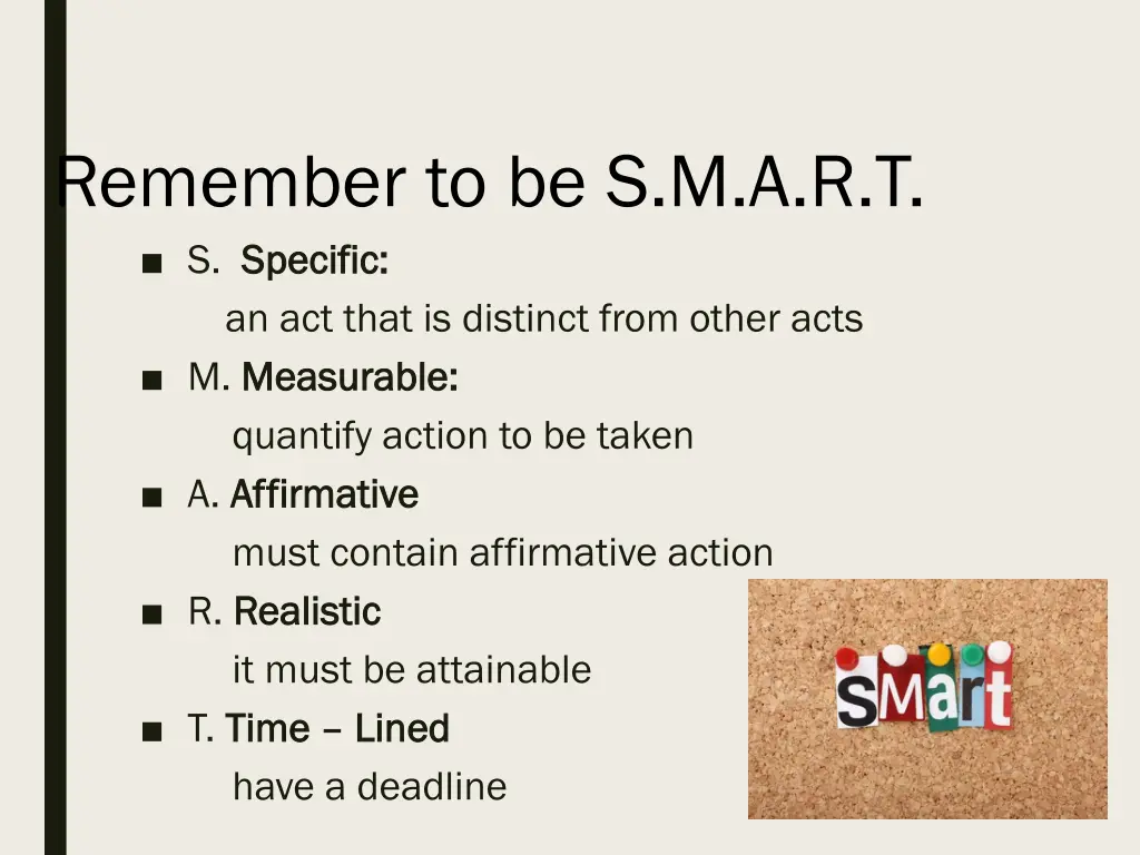 remember to be s m a r t s specific specific