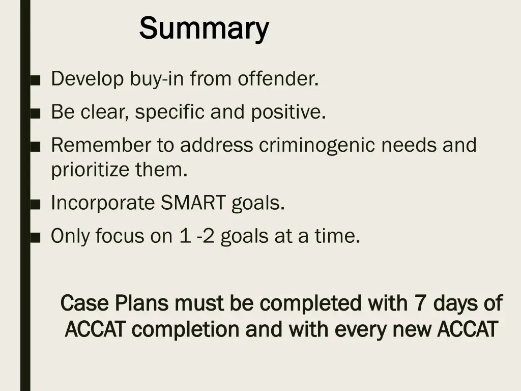 summary summary