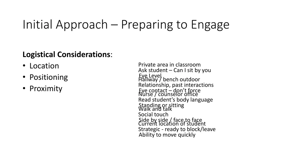 initial approach preparing to engage 1