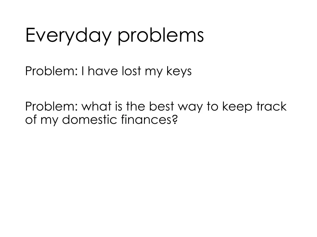 everyday problems