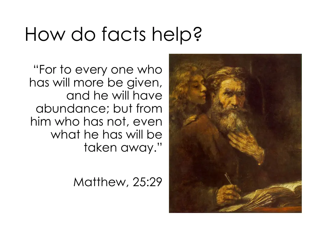 how do facts help 1