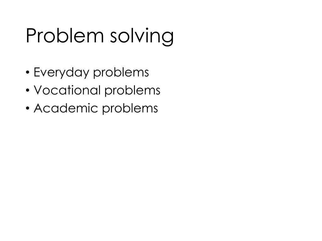 problem solving