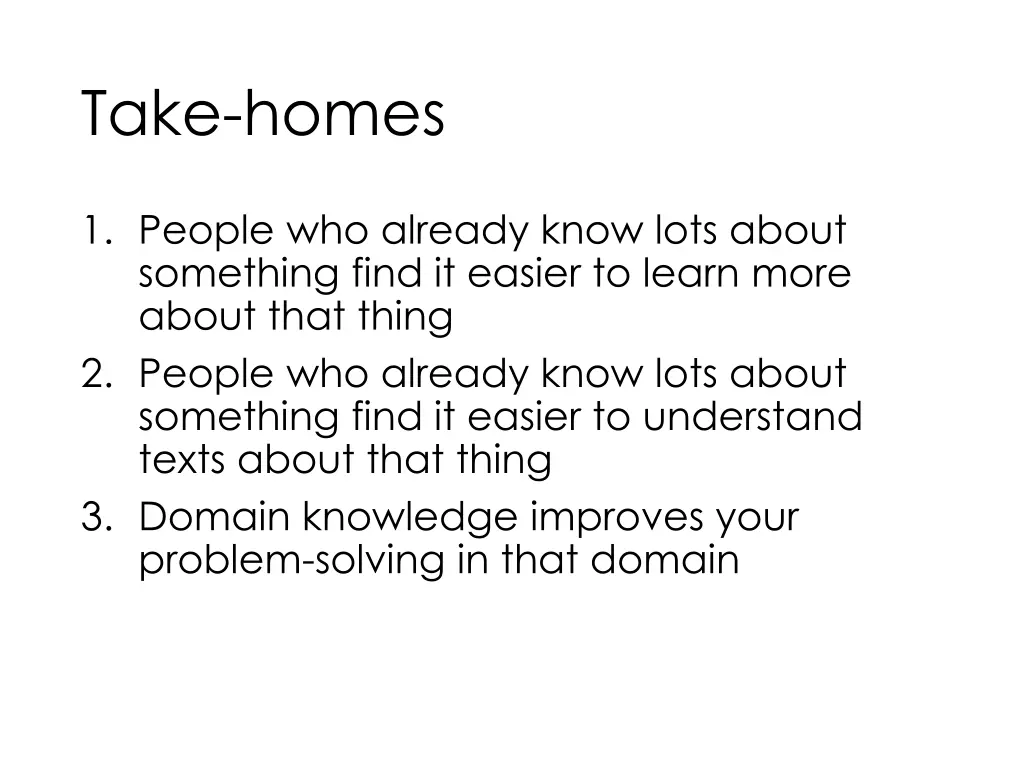 take homes 1