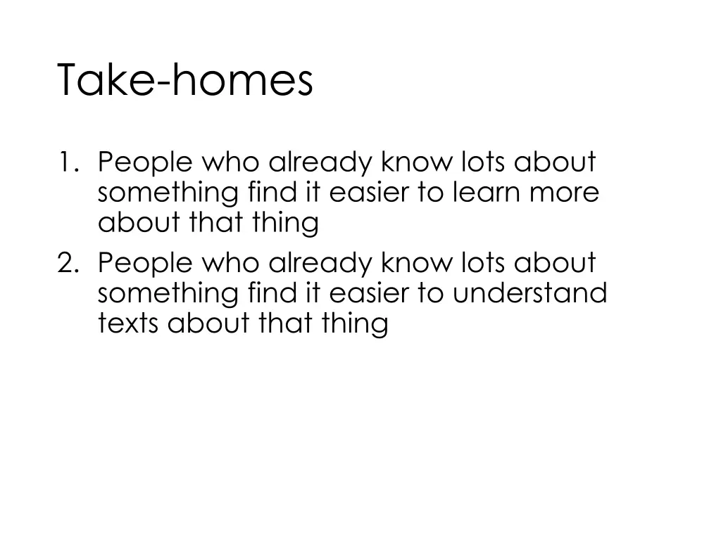 take homes