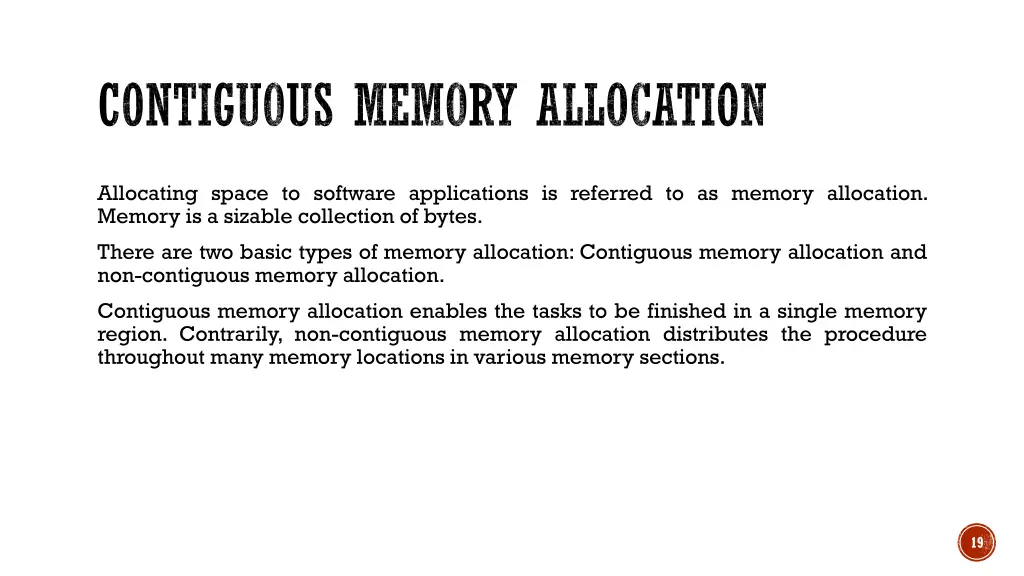 contiguous memory allocation