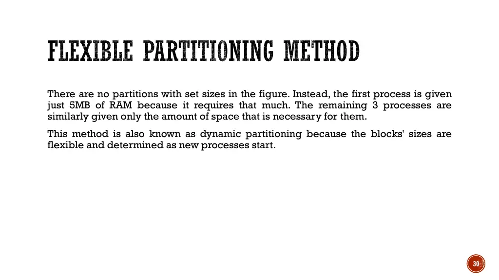 flexible partitioning method 2