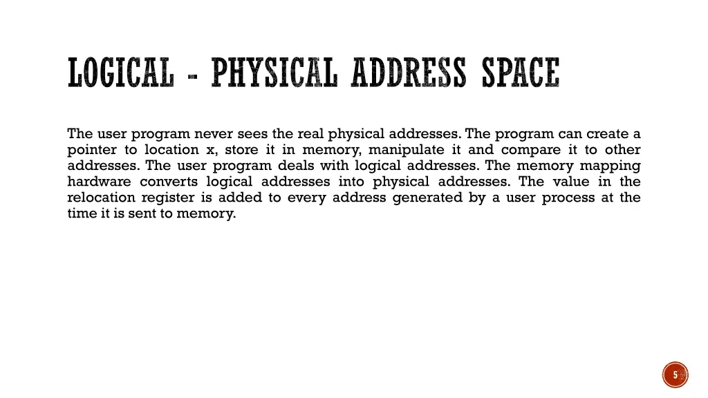 logical physical address space 1